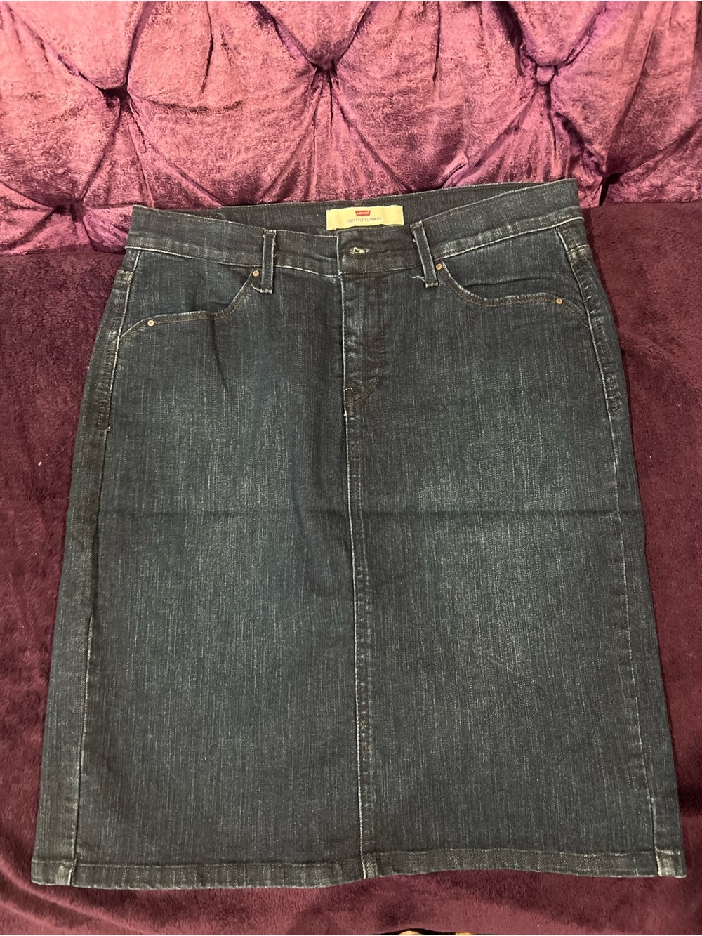 Levi's Dark Blue Denim Pencil Skirt - Women's Jeans